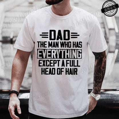 Men Funny Dad T Shirt T-Shirts Clothing Casual Short Sleeve Graphic Printed Tees Fashion Hip Hop Streetwear Father Gift Tops