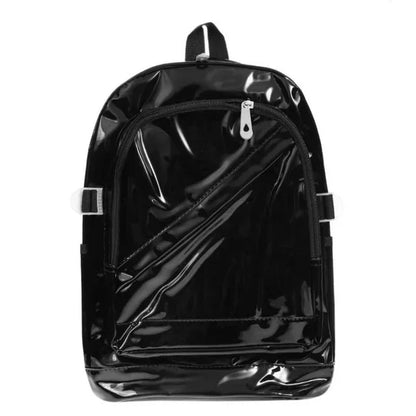Fashion Transparent Backpack Waterproof PVC Clear Plastic Daily Mini Teenager Girls Notebook School Bag