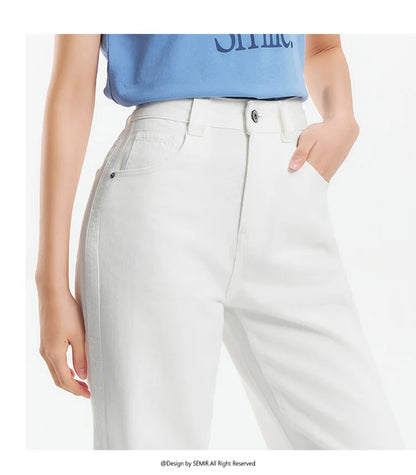 Semir Jeans Women Cool Feeling Wide Leg 2025 New Summer Leg-Lengthening Floor-Length Pants Trendy for Fashionable Style