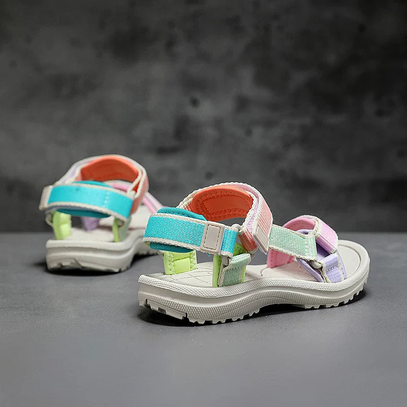 Children's Sandals Summer Boys Breathable Light Non-slip Kids Outdoor Beach Shoes Fashion Girls Open Toed Leisure Flat Sandals