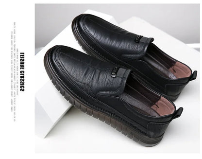 High Quality Outdoor Comfortable Fashion Soft Classic Driving Non-slip Flats Moccasin Handmade Men Cowhide Leather Casual Shoes