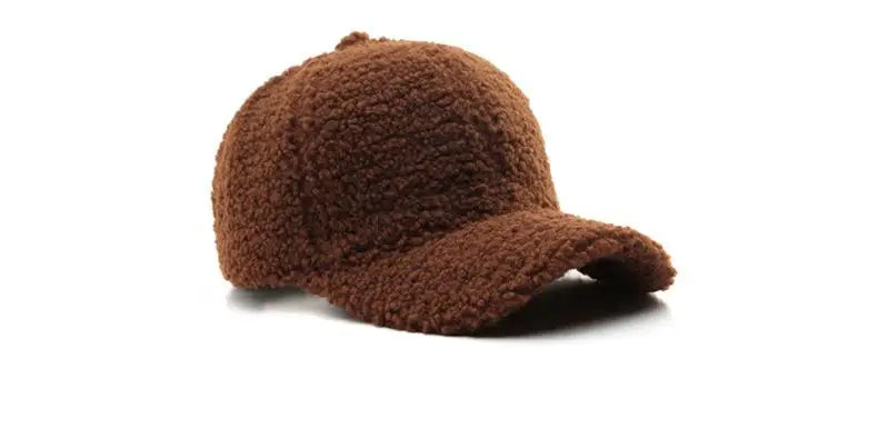 Winter Hats For Women Faux Fur Baseball Cap Female Outdoor Sunshade Keep Warm Solid Color Gorras Casquette Cap Men Casual New