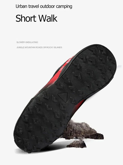 Men‘s Waterproof Hiking Shoes Outdoor Trainers Lace-up Climbing Shoes Women Trekking Sneakers Anti-slip Hunting Tactical Sneaker