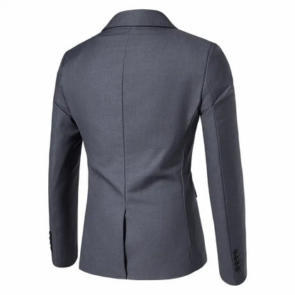 Suit Men's (Blazer+ Vest + Trousers) Fashionable Business Solid-color Wedding British-style Workwear, Casual Performance Suit