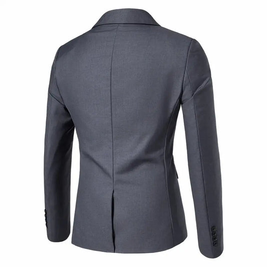 Suit Men's (Blazer+ Vest + Trousers) Fashionable Business Solid-color Wedding British-style Workwear, Casual Performance Suit