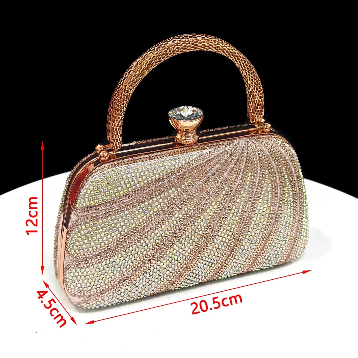 New Green Colour Pointed-Toe Diamond-Studded Party Women's High Heels Gorgeous Parties Shoes and Bag to Match