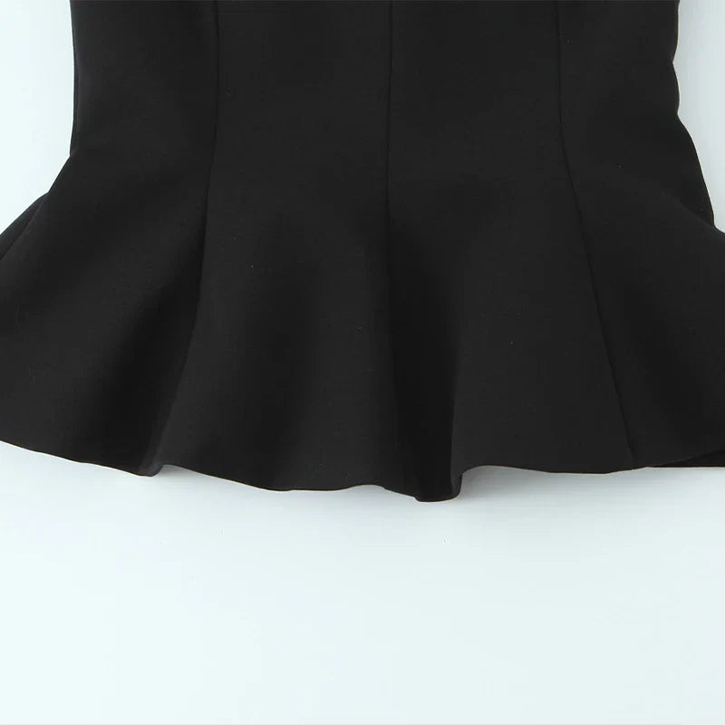 Women Fashion Solid Pleated Backless Side Zipper Tops Vintage Thin Straps Square Collar Female Chic Lady Camis