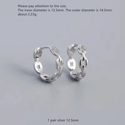 925 Sterling Silver Earring Colorful Dripping Oil Material Ear Ring Ear Buckle Rhombus Shape Trend Wild Girl Women Boy Ear Jewel