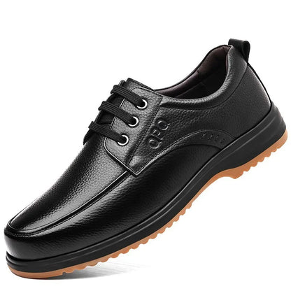 Men’s leather business casual shoes breathable soft sole spring autumn