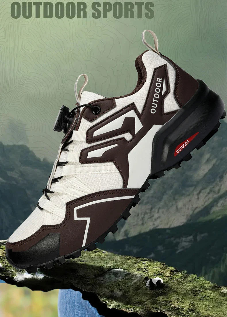 Men's Casual Sports Shoes Size 40-47 Rotating Lace-Up Men's Shoes Outdoor Non-Slip Breathable Comfortable Men's Sports Shoes