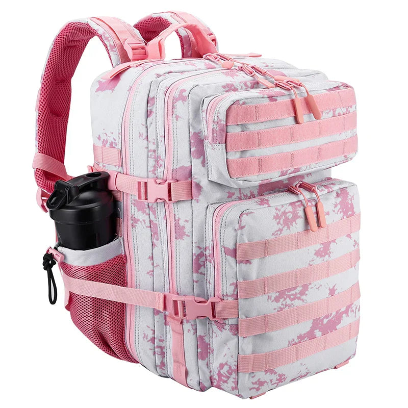 45L/35L/25L Tactical Backpack for Men and Women Waterproof Athlete Gym Outdoor Bag Travel Hiking Rucksack with Bottle Holder
