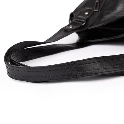 Pu shoulder bag fashionable temperament zipper opening design daily commuter handbag