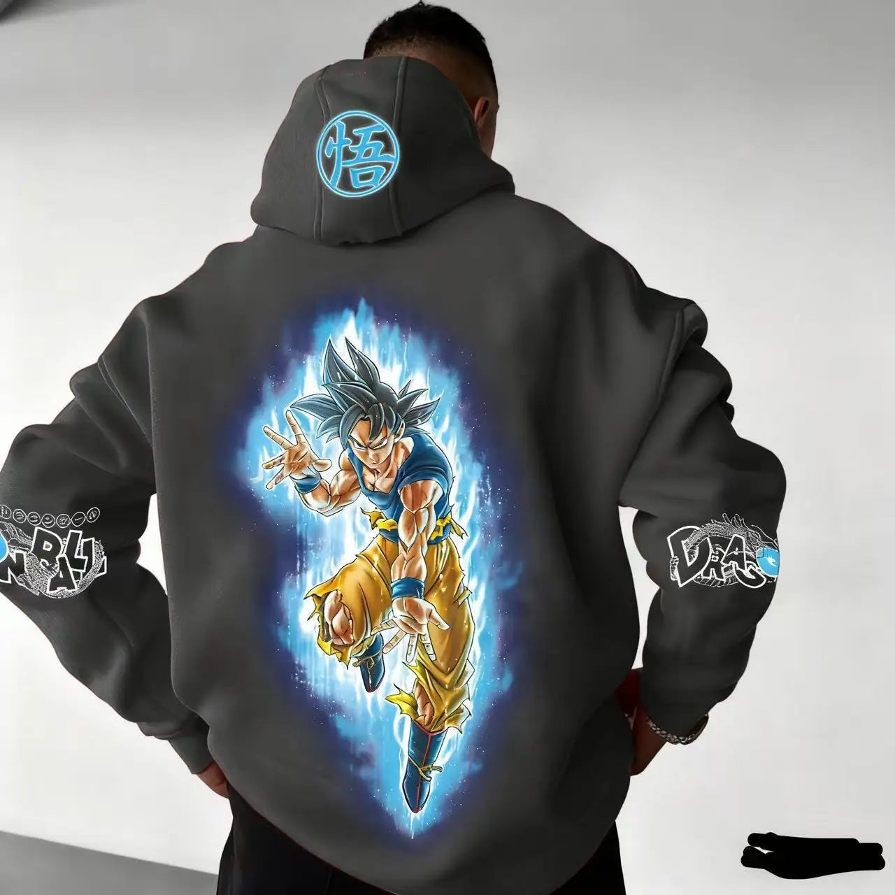 Men Anime Clothes Dragon Ball Z Hoodie Goku Saiyan Loose Fit Big Size 5XL 6XL Casual Streetwear