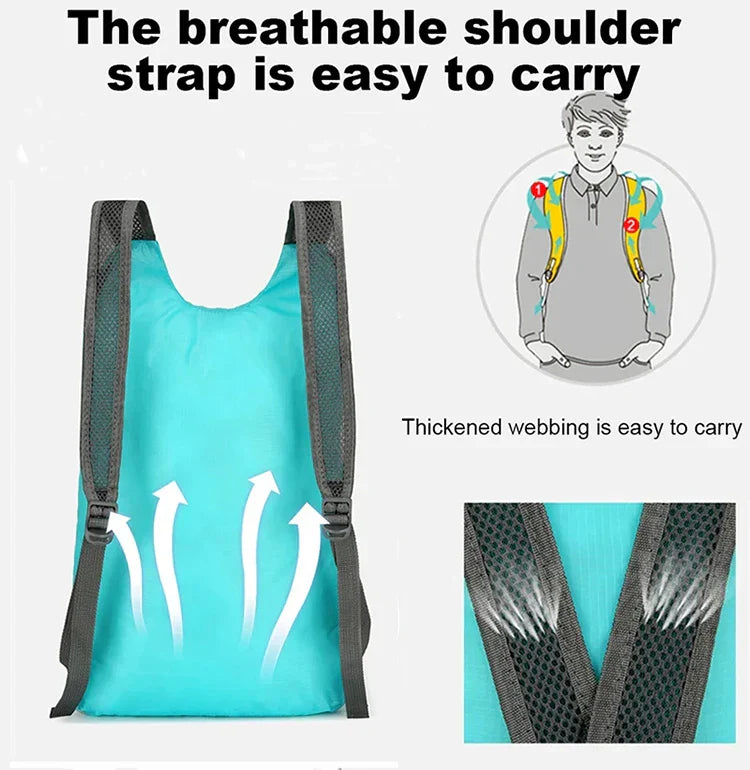 New Unisex Backpack Lightweight Folding Multi Color Outdoor Backpack Spring Fashion Mini Tote Bag
