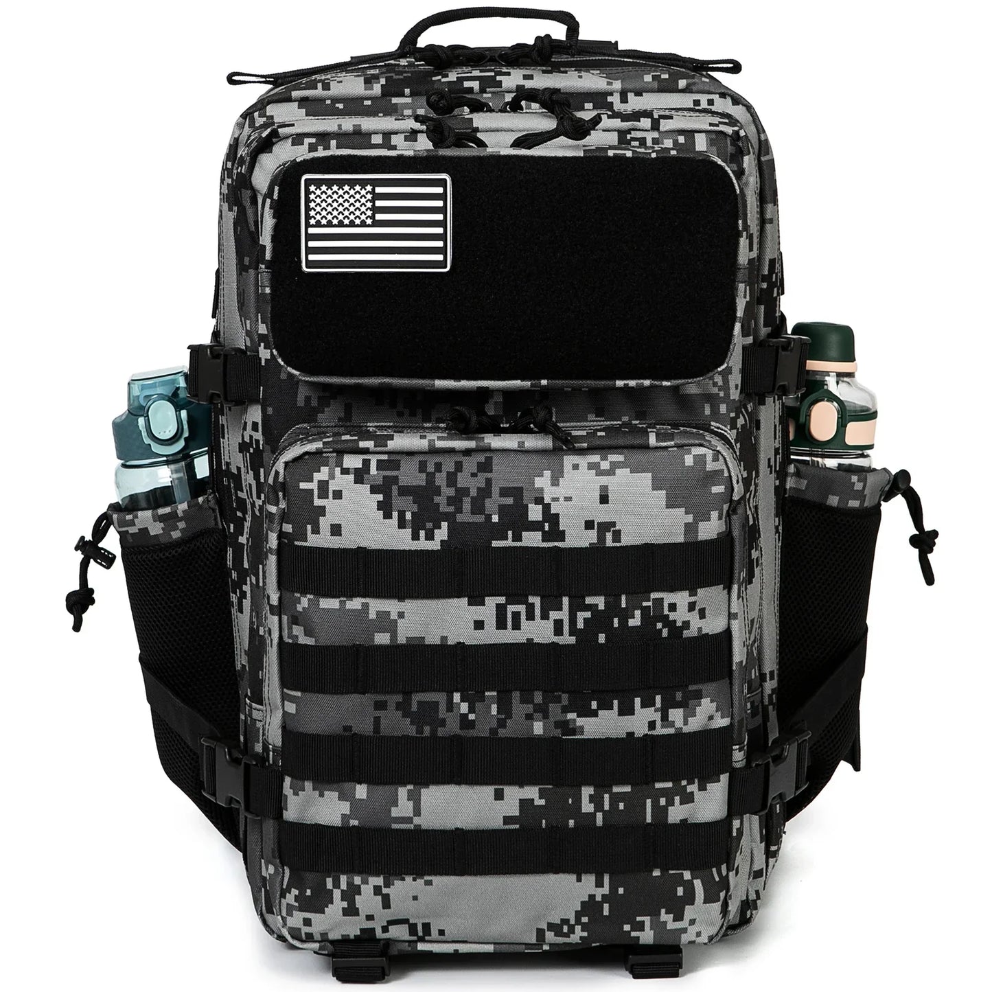 45L Tactical Backpack survival Bag Hunting MOLLE Backpack GYM For Men EDC Outdoor Hiking Rucksack Witch Bottle Holder