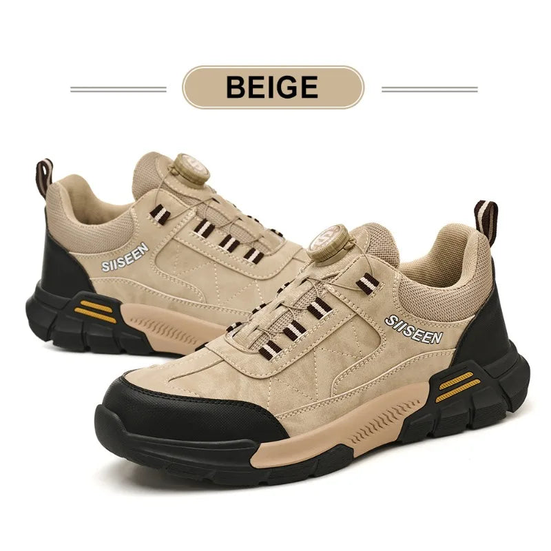 Breathable Men's Safety Shoes Puncture Resistant Work Shoes Men's Protective Shoes Wear-resistant Work Boots Tactical Boots