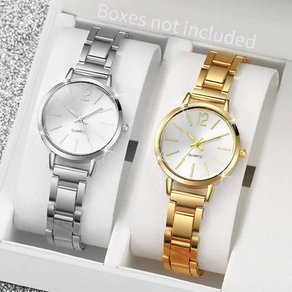 1/2/3PCS Simple Dial Women Quartz Watch Fashion Small Ladies Wristwatch Reloj Mujer Girls Clock Gift（Without Box）