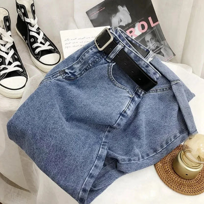 High Waist Harlan Denim Jeans Straight Leg Loose Fit