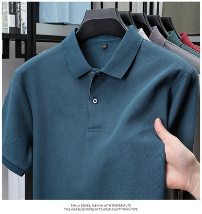 20 Colors Men's 100% Cotton Polo Shirt - Summer Casual Breathable Tee,Ideal for Golf and Sports,Business Casual,Silk-Like Finish