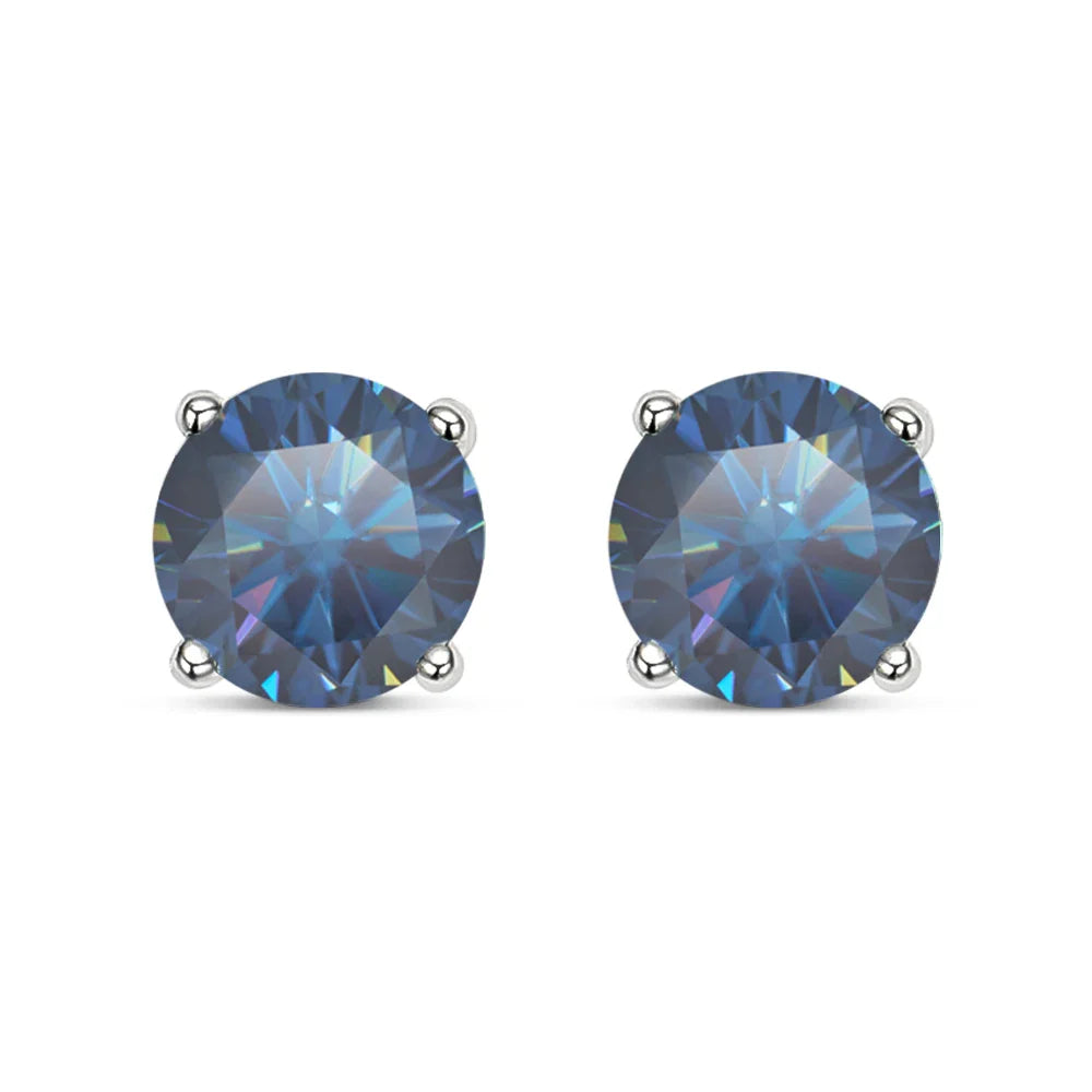 Moissanite Earring S925 Sterling Sliver Plated with 18k White Gold Earring for Women Man Sparkling Fine Jewelry
