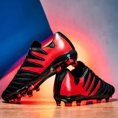 AG FG Outdoor Soccer Boots Breathable PU Fabric Upper TPU Reinforced Sole Wear Resistant Boys Girls Professional Football Shoes