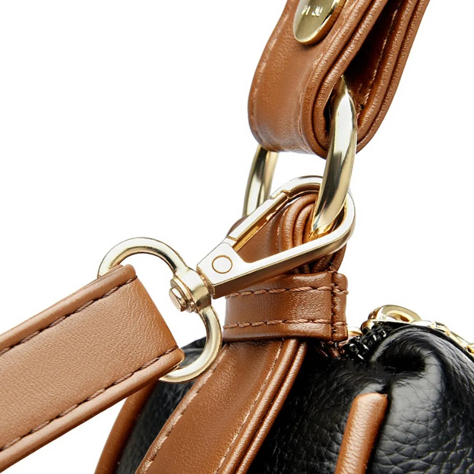 Genuine 3 Layers High Quality Soft Leather Ladies Crossbody Bags for Women Luxury Handbags Women Bags Designer  Shoulder 2024