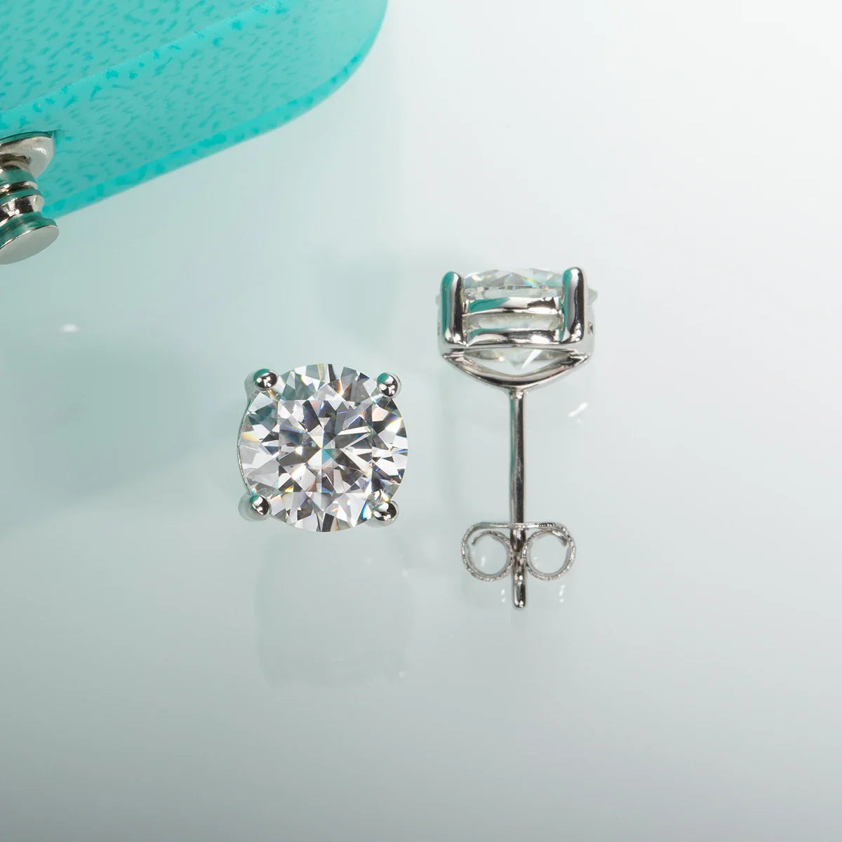 2ct D Color Moissanite 925 Sterling Silver Stud Earrings for Women With Cer Certificate Jewelry Jewelry Custom Earrings