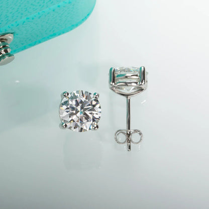 2ct D Color Moissanite 925 Sterling Silver Stud Earrings for Women With Cer Certificate Jewelry Jewelry Custom Earrings
