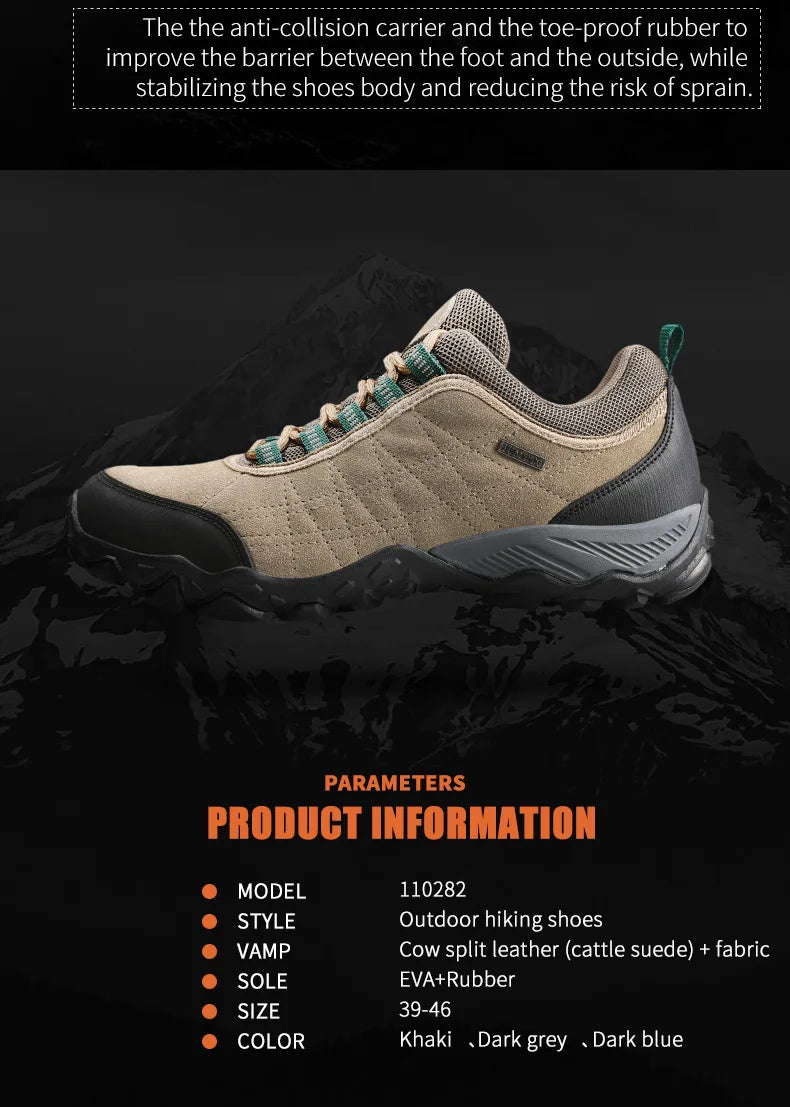 Hiking Shoes Mens Luxury Designer Winter Climbing Trekking Sneakers for Men Leather Outdoor Sports Work Man Shoes