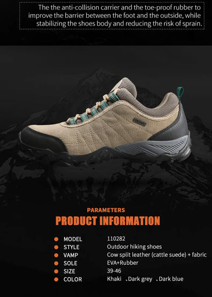 Hiking Shoes Mens Luxury Designer Winter Climbing Trekking Sneakers for Men Leather Outdoor Sports Work Man Shoes