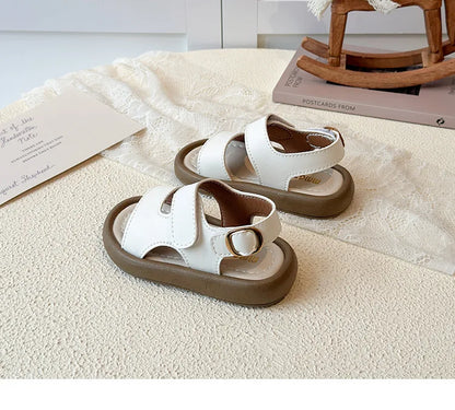 2026 Children Casual Beach Shoes for Girls Boys Summer New Fashion Korean Style Soft Sole Anti-slippery Versatile Roman Sandals