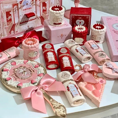 Strawberry Cupid Collection Makeup Kit Full Professional Face Palette Blush Eyeshadow Lip Cream Solid Perfume Sets