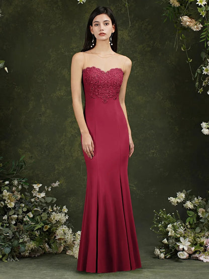 Vestido de Noite Sereia Elegante Verde Menta com Miçangas Delicadas Ilusão Verão Comprimento Chão Festa Coquetel Vestido Maxi Vestidos Noche