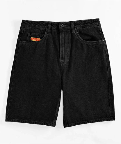 Shorts Letter Cartoon Patchwork Loose Jeans Wide Leg Pants Harajuku Rock Pants Men
