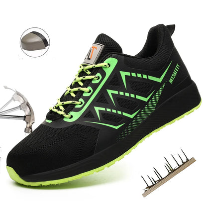 Men's Anti-Snare Steel Toe Anti-Puncture Safety Shoes Lightweight Comfortable Work Boots for Outdoor Workshop Durable Industrial