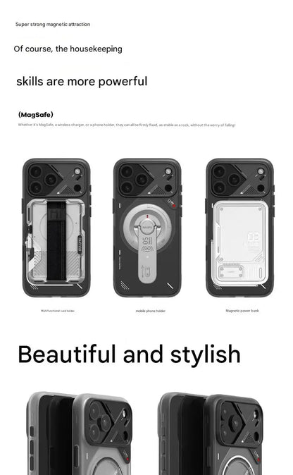 Frosted Mobile Phone Case for IPhone 17 Pro Max Luminous Translucent Full-Inclusive Anti-fall Magnetic Phone Case Gift