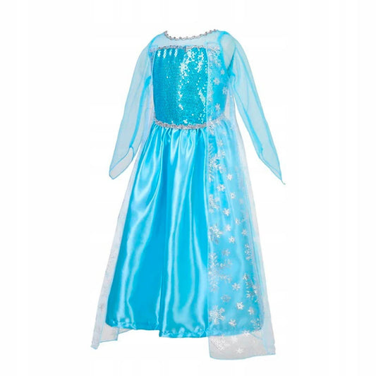 Snow Queen Princess Dress for Toddler Girl Elsa Festival Carnival Fancy Kid Birthday Party Clothing Lovely Halloween Cosplay