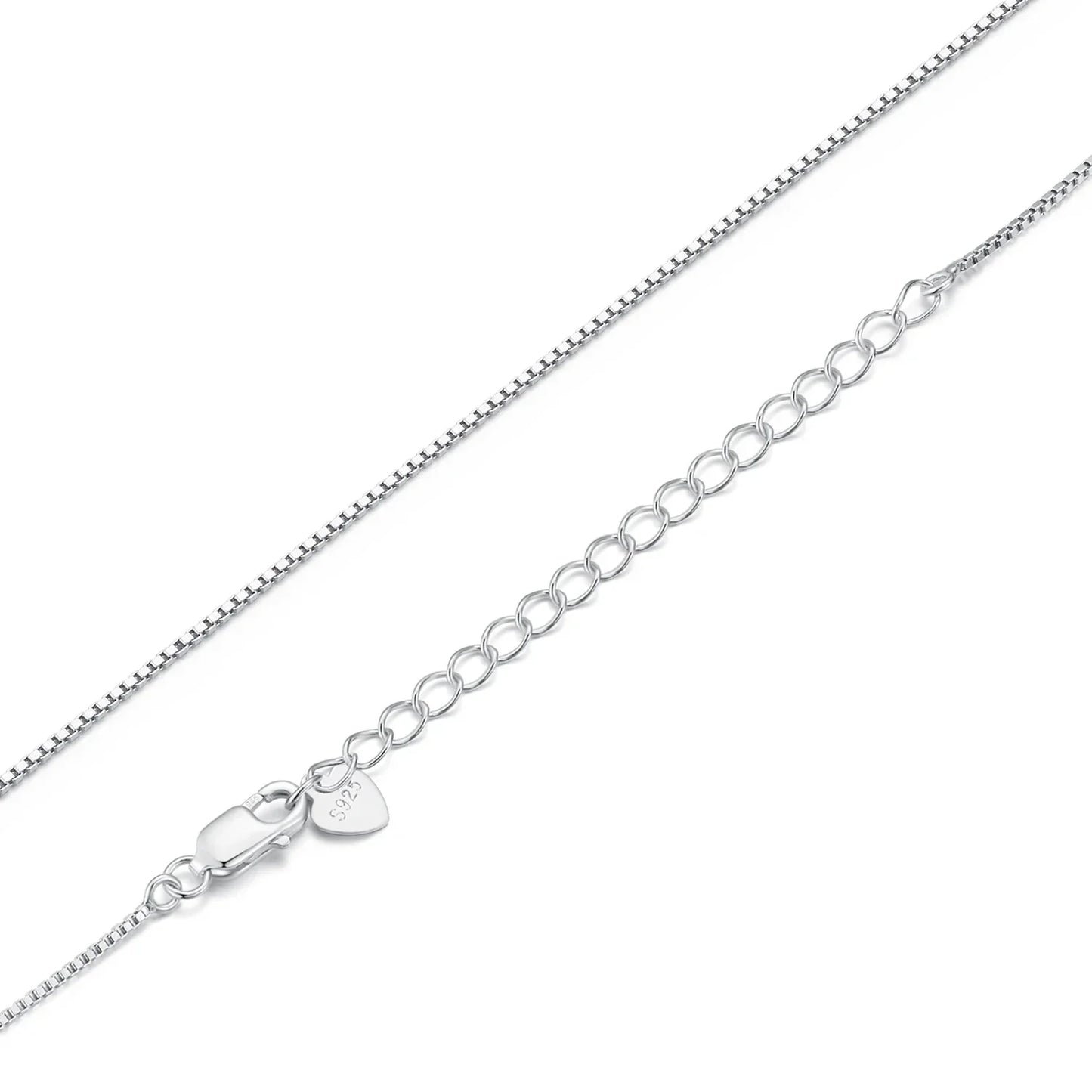 Classic Basic O-chain Solid 925 Sterling Silver Lobster Clasp Adjustable Necklace Box Cable Chain DIY Jewelry for Women
