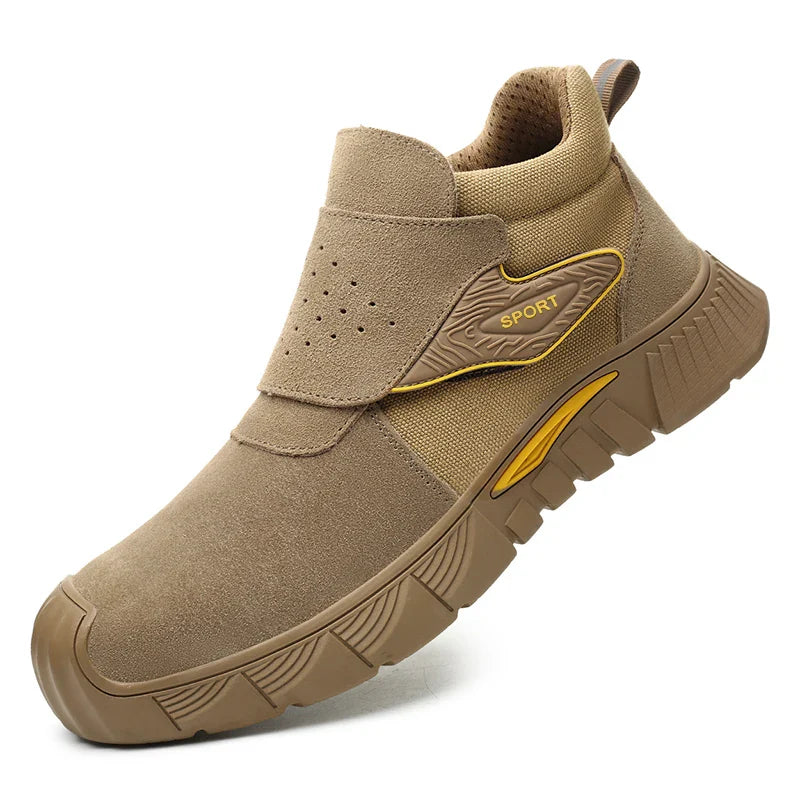 Fashion best quality Protective Work Safety Shoes For Men Breathable Shoes Anti-Puncture Steel Toe Cap Anti Puncture Work Boots