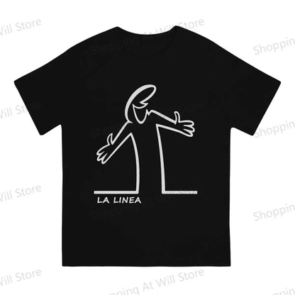 men's and women's casual T-shirts La Linea The Line Osvaldo Cavandoli TV Round neck short sleeved T-shirt Street Clothing S-6XL