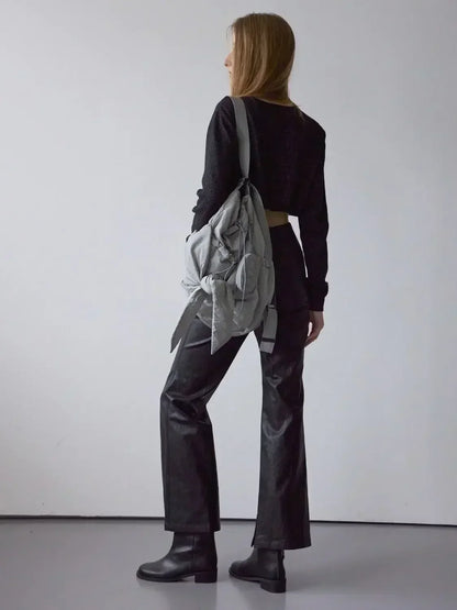 2025 New Korean-Style Niche Fashion Casual Small Bag for Women - Minimalist Nylon Crossbody Bag & Versatile Tote Bag