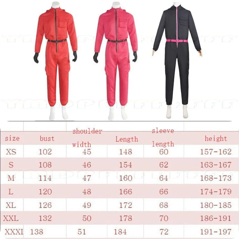 Anime and game jumpsuit red pink black role-playing party sports suit prop role-playing classic costume new