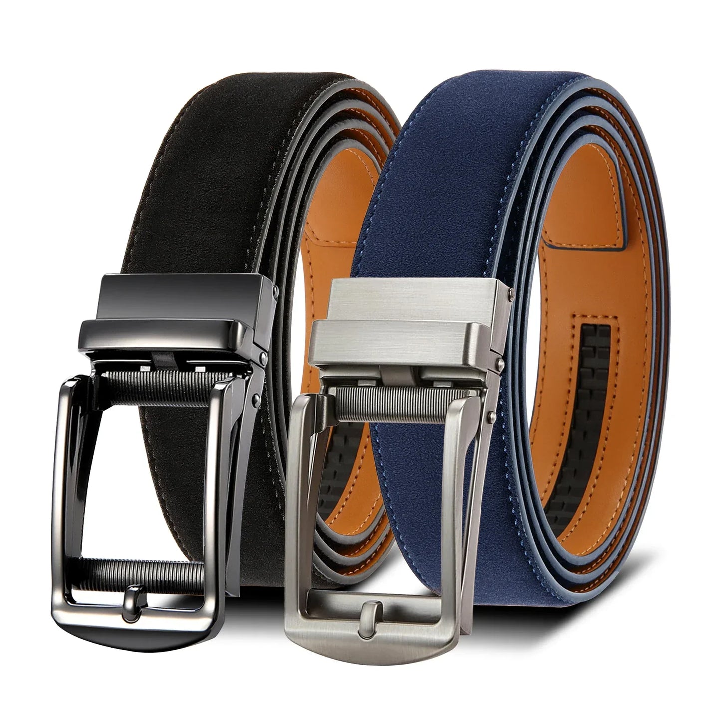 Men Belts Leather Waist Strap Male Automatic Buckle Waistband Mens High Quality Girdle Belts for Women Men Gifts 105 115 125cm