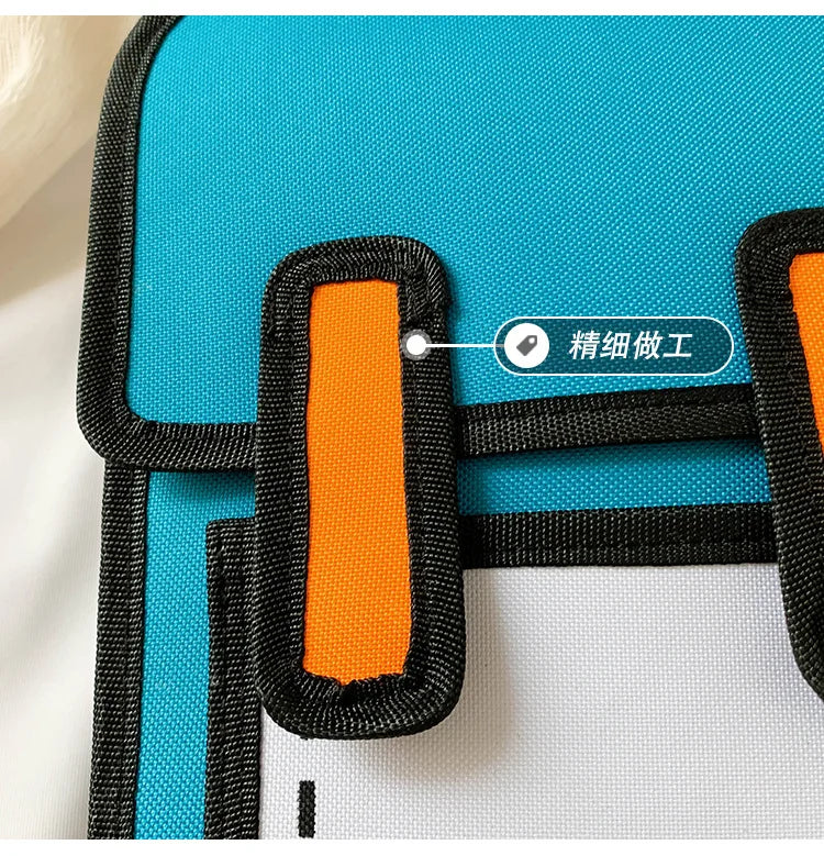 Two Dimensional 3d Multi-Functional Backpack Schoolbag Children 3-6 Grade Primary School Students