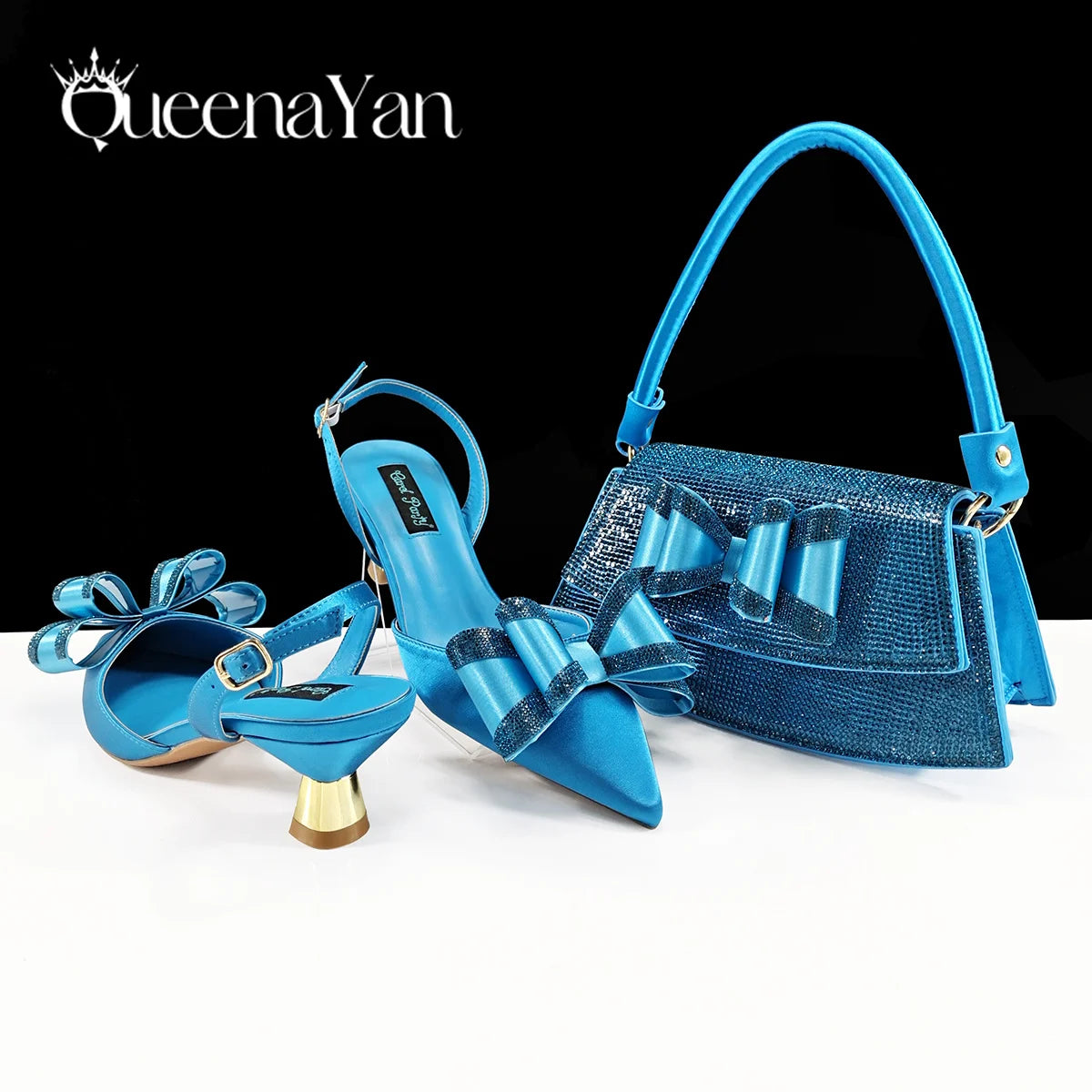 Italian Design High Quality Elegant Butter-fly Design Decoration Peach Color Party Wedding Women Shoes and Bag