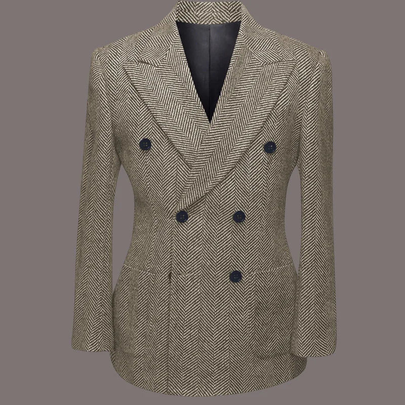 Conjunto Masculino de Terno 2 Peças Primavera Outono Blazer Calças Elásticas Casual de Negócios Casamento Festa Formatura Jantar Trabalho Viagem Banquete