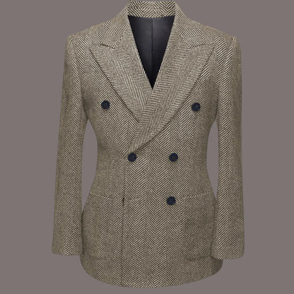 Conjunto Masculino de Terno 2 Peças Primavera Outono Blazer Calças Elásticas Casual de Negócios Casamento Festa Formatura Jantar Trabalho Viagem Banquete