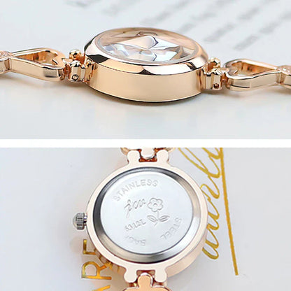 Women Bracelet Watch Exquisite Silver Rose Gold Ladies Luxury Wristwatches Rhinestone Simple Fashion Female Quartz Relogio Clock