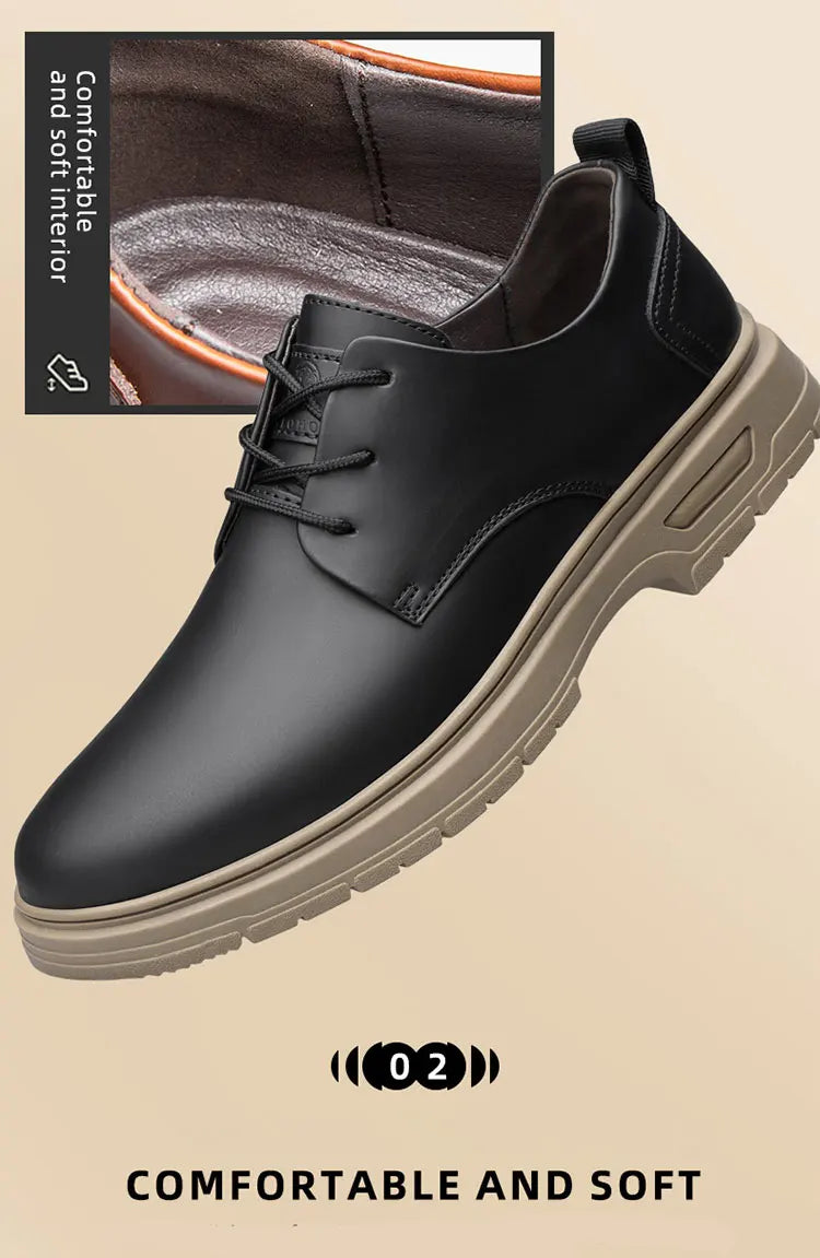 Handmade Men's Business Casual Shoes Comfortable Classic Lace-Up Work Shoes Fashionable Wedding Men's Footwear