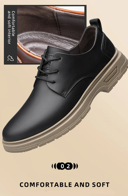 Handmade Men's Business Casual Shoes Comfortable Classic Lace-Up Work Shoes Fashionable Wedding Men's Footwear